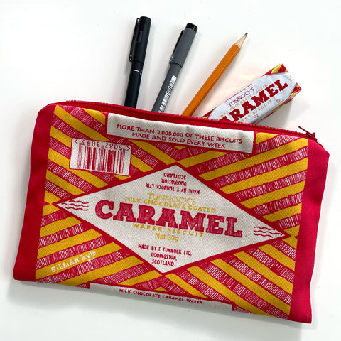 Caramel Wafer Wrapper Accessories Pouch