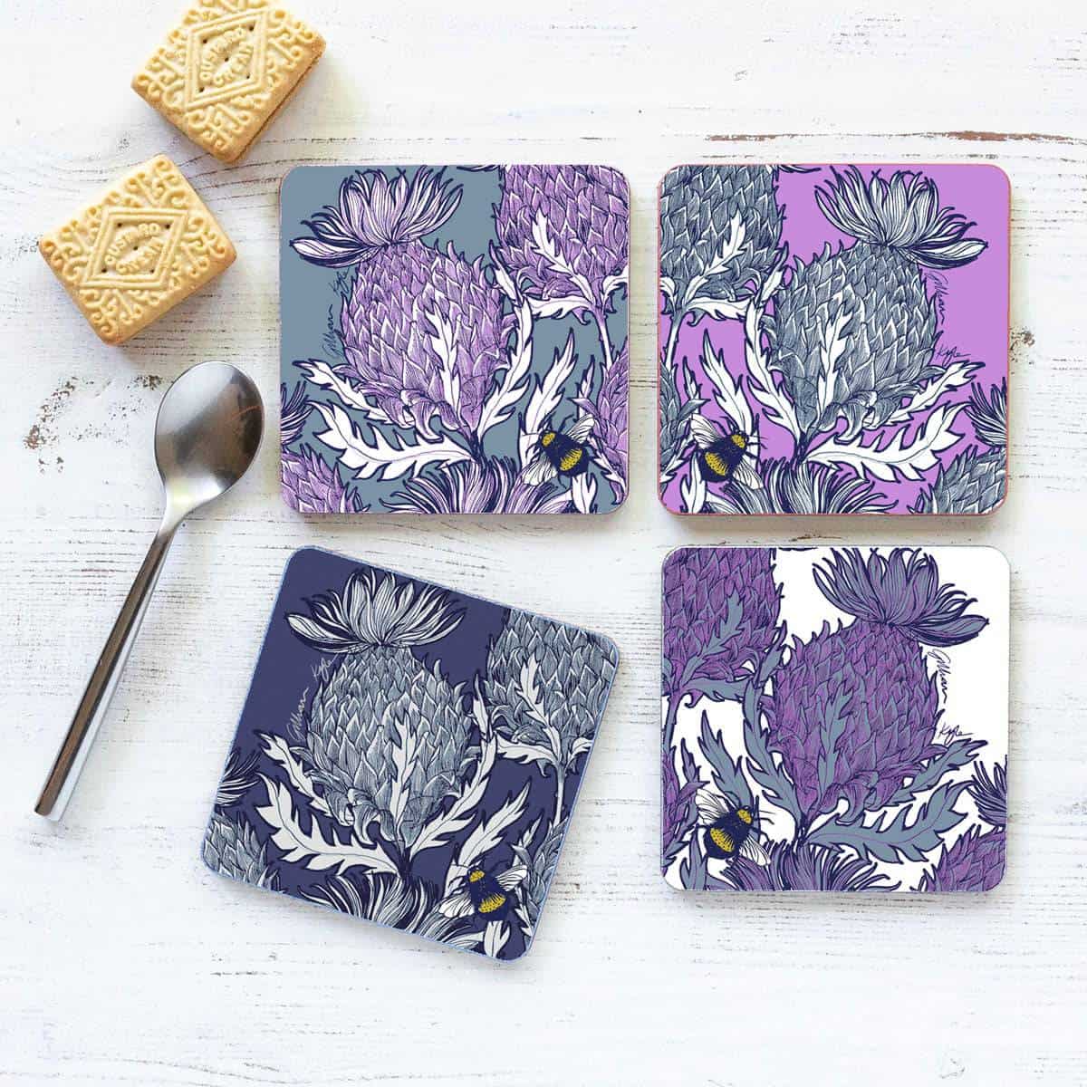 gillian-kyle-scottish-artist-coasters-flower-of-scotland-scottish-thistle-set-of-4-coasters-3